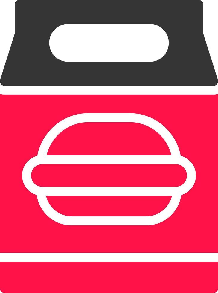 Lunch Bag Creative Icon Design vector