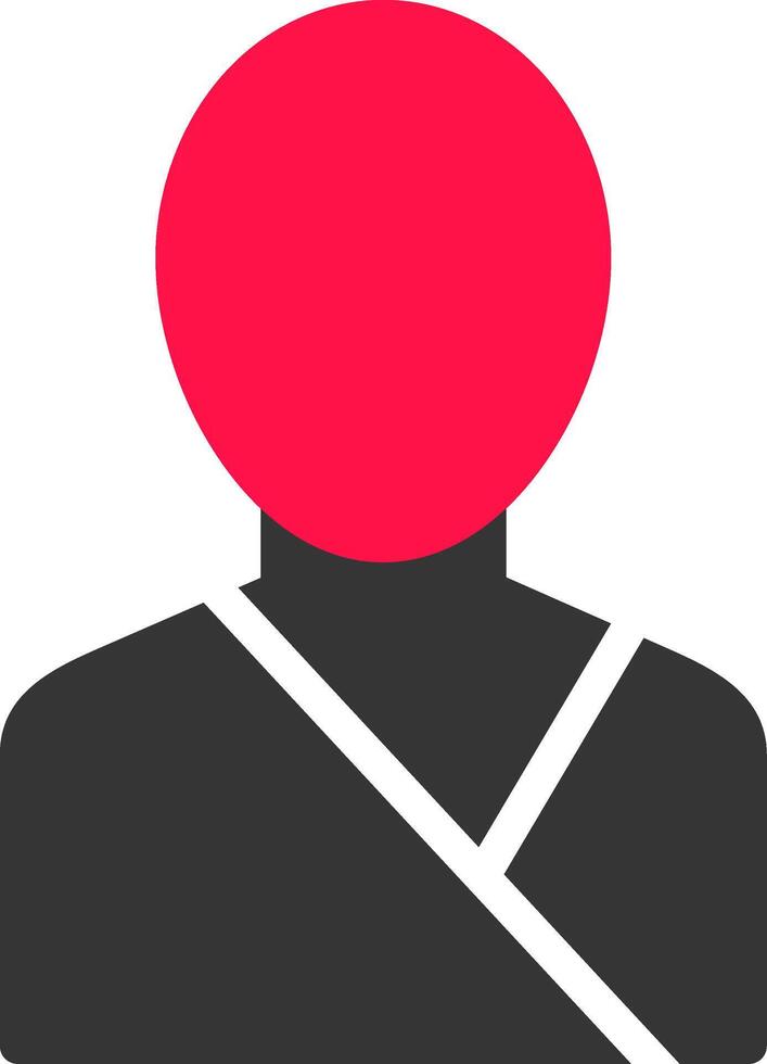 Glyph Red and Yellow Gradient vector