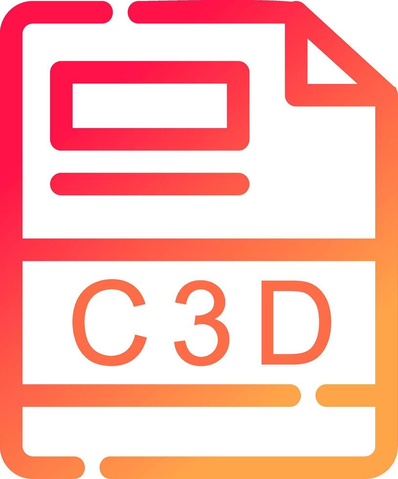 C3D Creative Icon Design vector