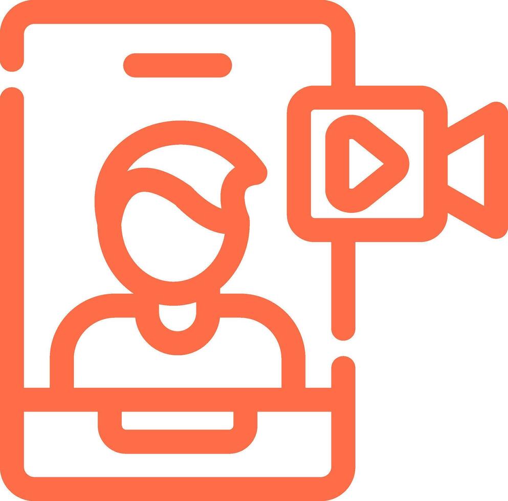Video Chat Creative Icon Design vector