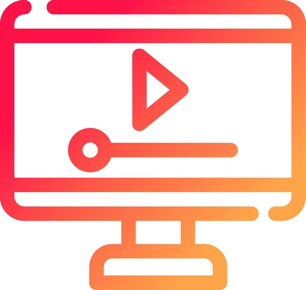 Video Player Creative Icon Design vector