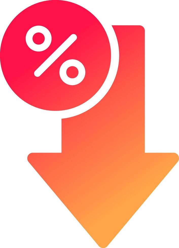 Decrease Creative Icon Design vector