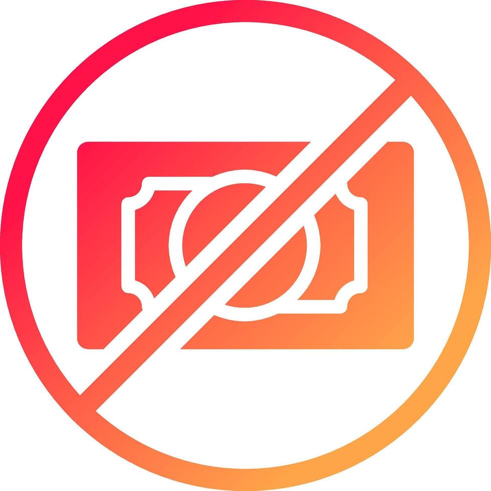 No Money Creative Icon Design vector