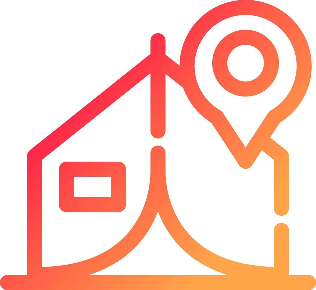 Camp Location Creative Icon Design vector