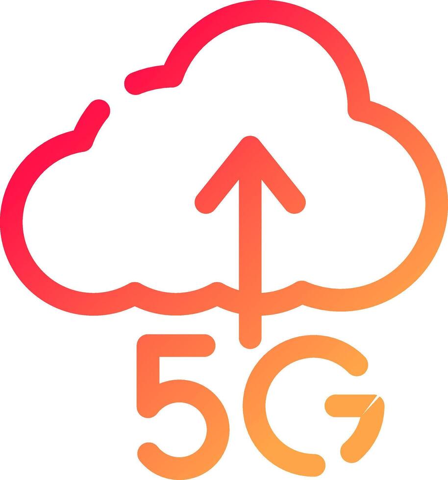 5G Upload Creative Icon Design vector