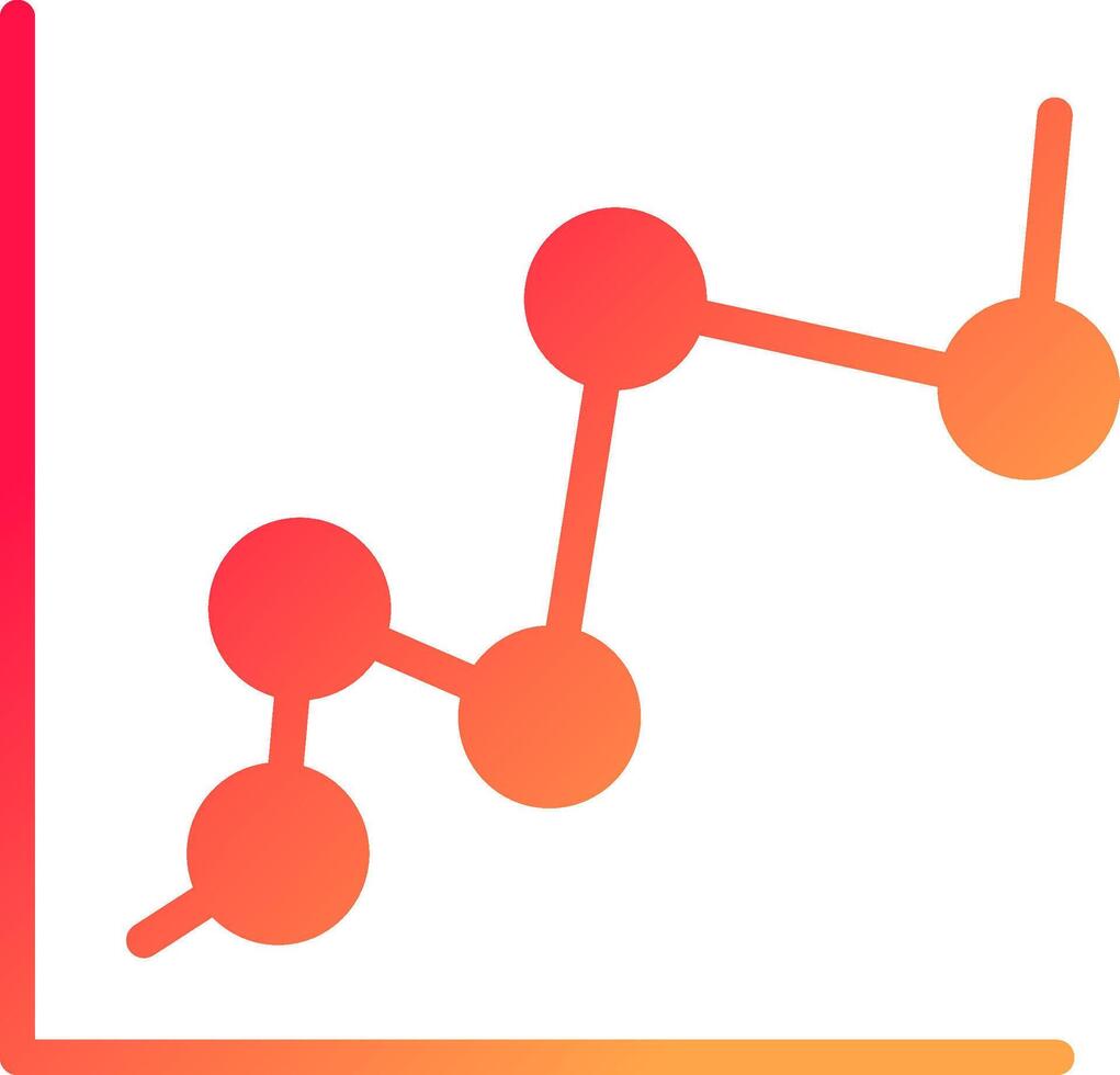 Marked Scatter With Smooth Lines Creative Icon Design vector