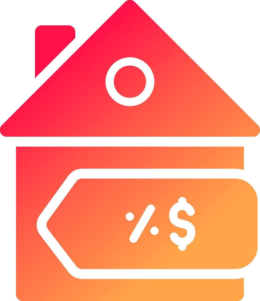 House Sale Creative Icon Design vector
