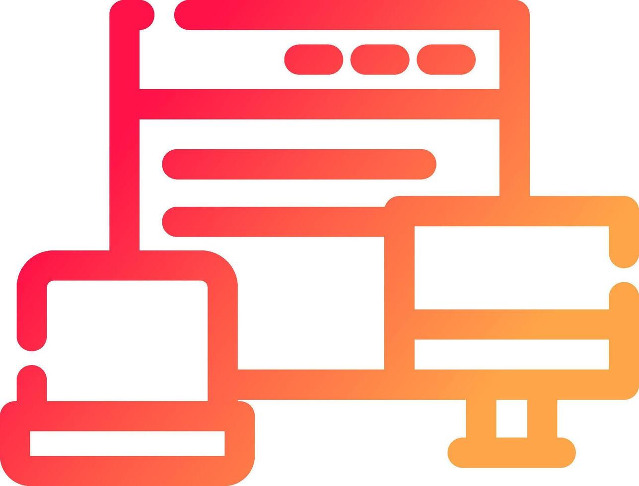 Responsive Design Creative Icon Design vector