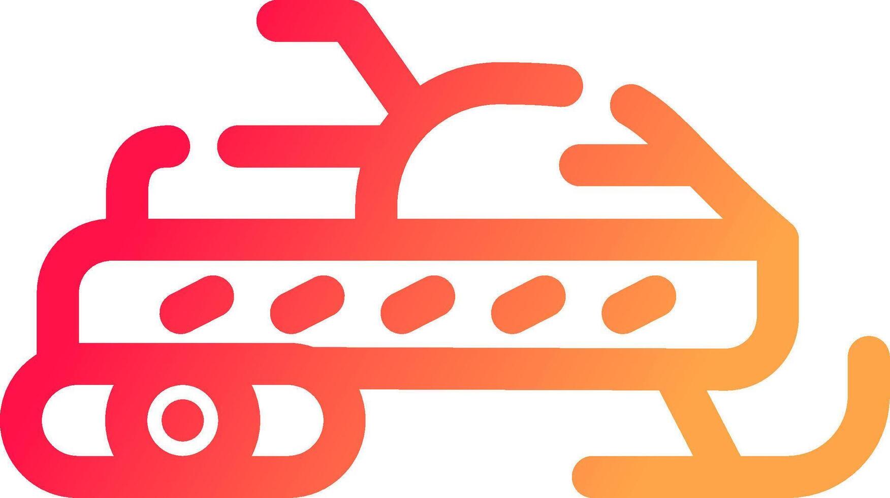 Snowmobile Creative Icon Design vector