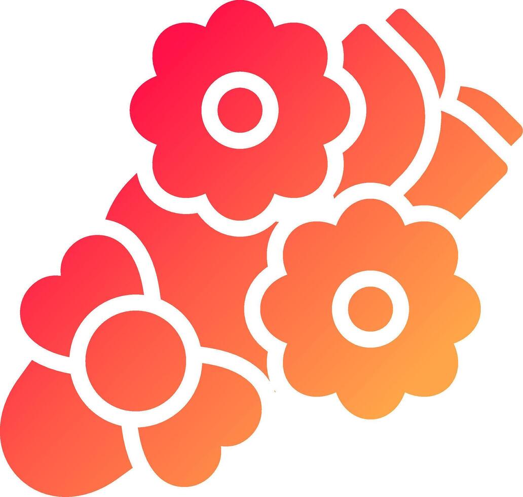 Flower Bouquet Creative Icon Design vector