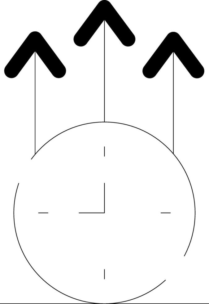 círculo de gradiente de glifo vector