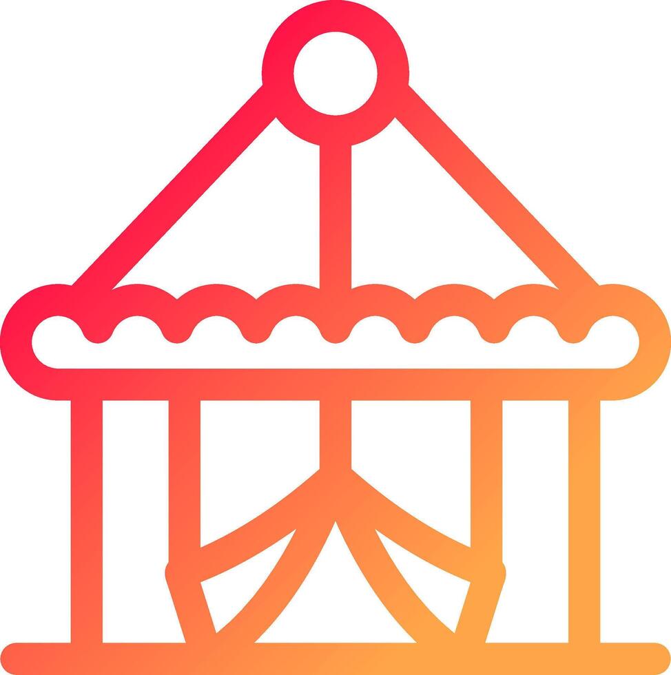 Circus Tent Creative Icon Design vector