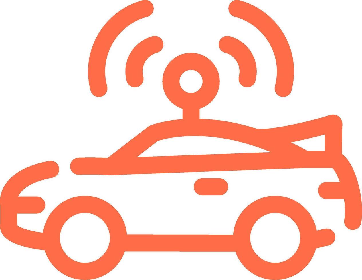 Autonomous Vehicle Creative Icon Design vector