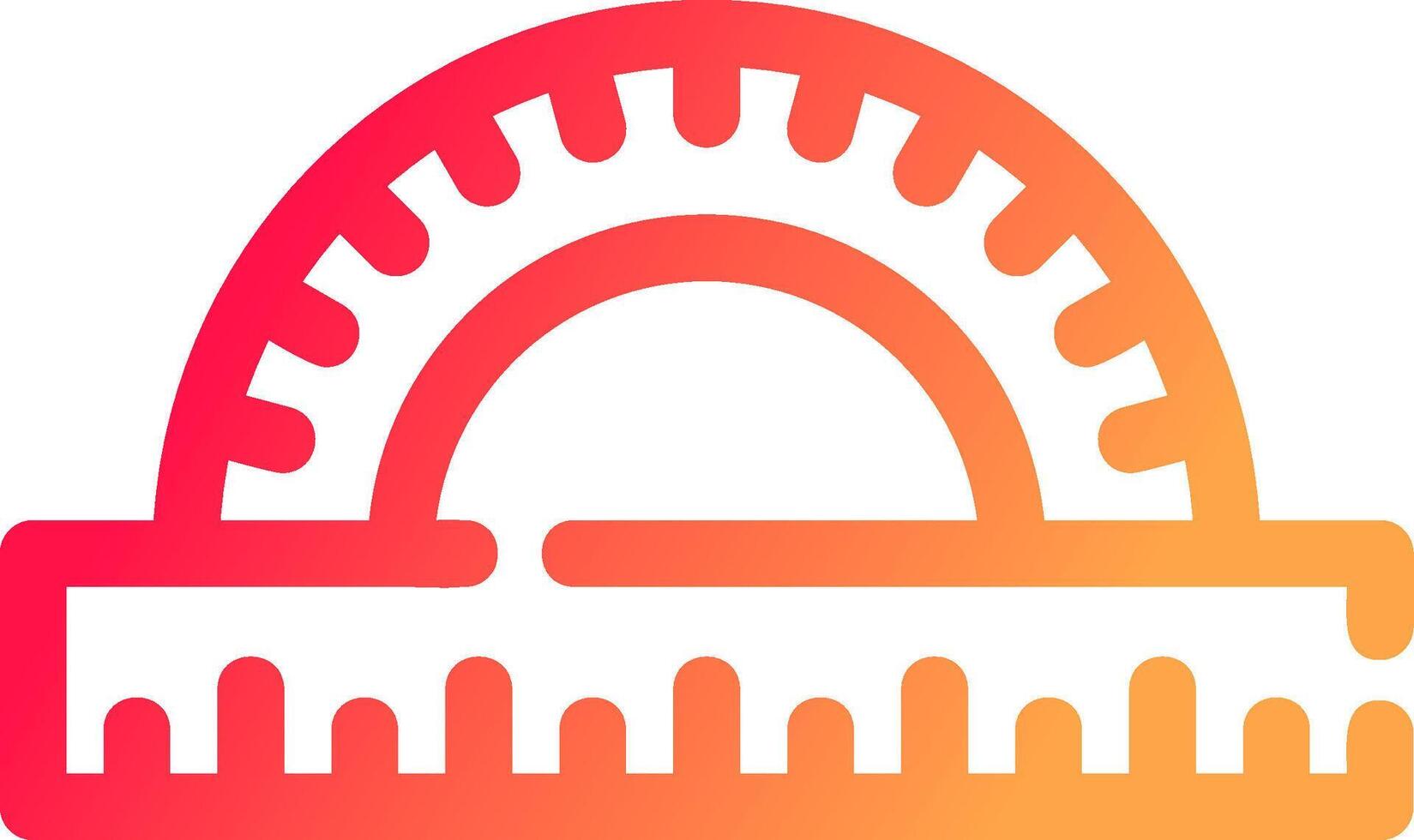 Protractor Creative Icon Design vector