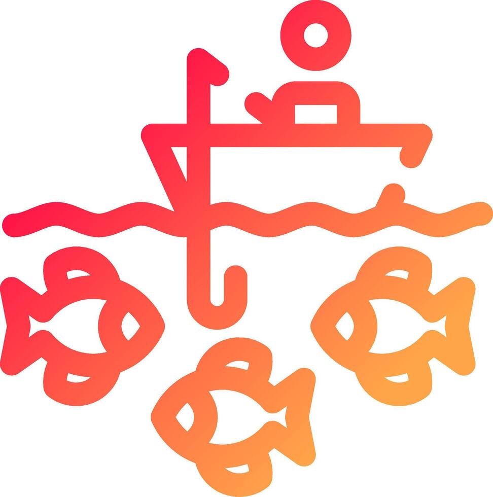 Boat Fishing Creative Icon Design vector
