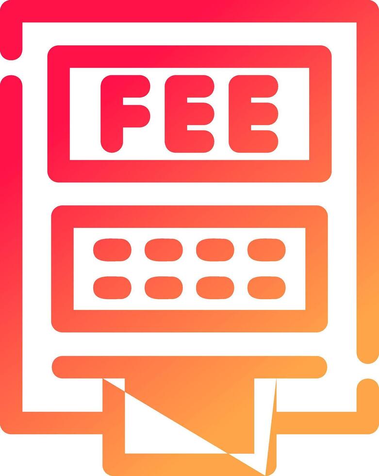 ATM Fees Creative Icon Design vector