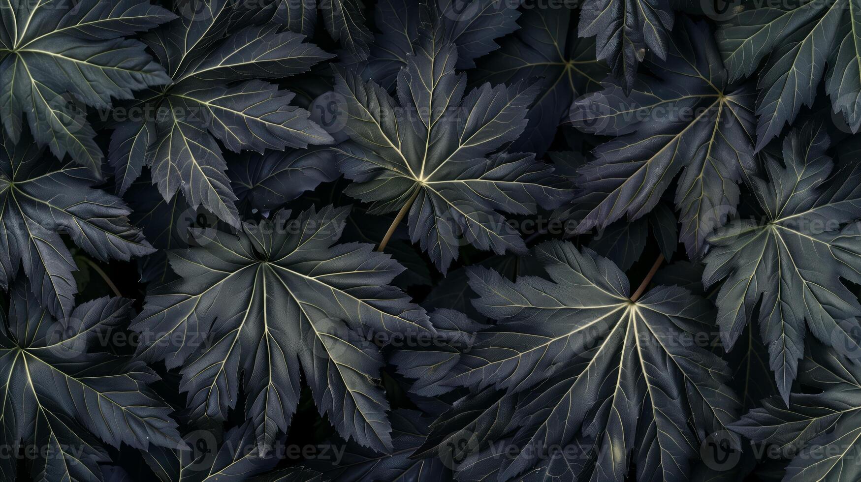 AI generated Lush greenery of dense dark leaves in natural patterns photo