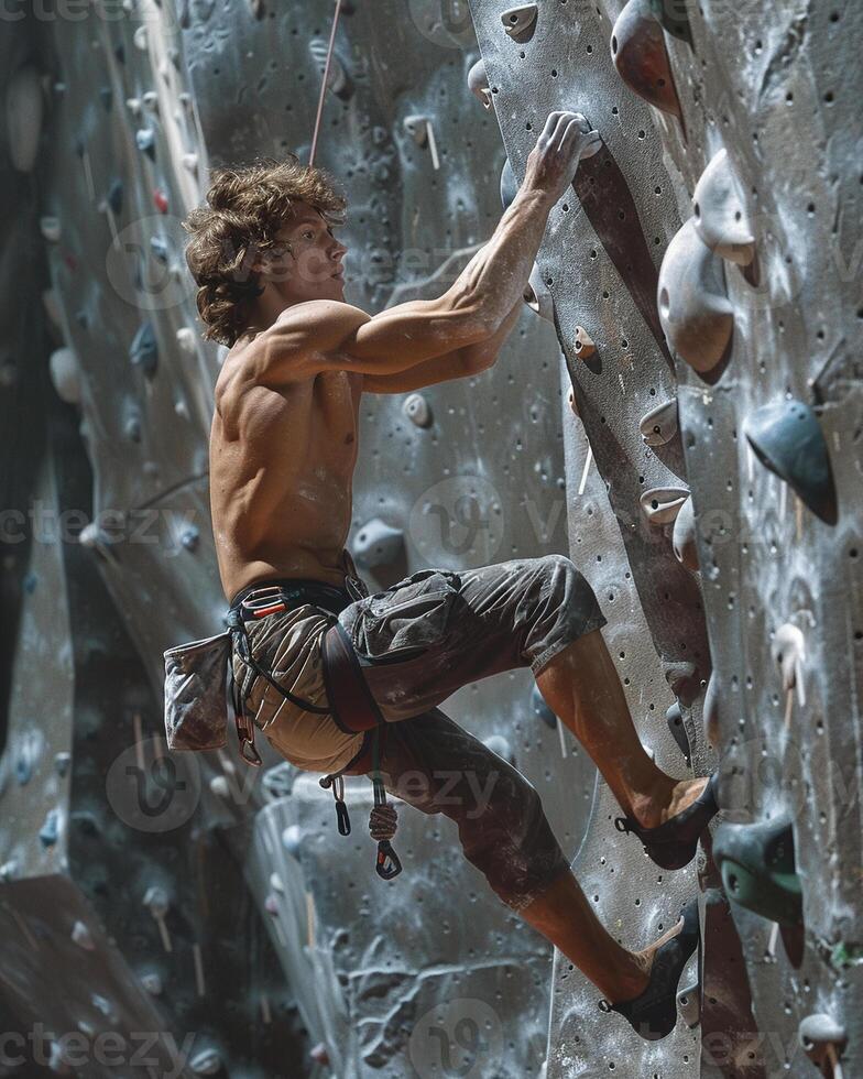 AI generated Advanced climbers push limits photo