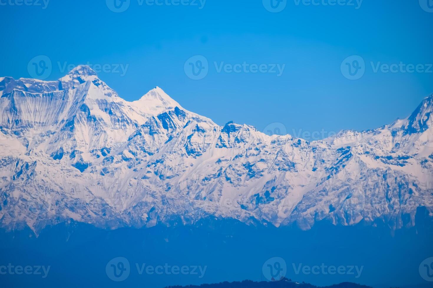 Very high peak of Nainital, India, the mountain range which is visible in this picture is Himalayan Range, Beauty of mountain at Nainital in Uttarakhand, India photo