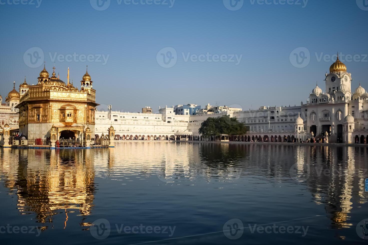 Beautiful view of Golden Temple - Harmandir Sahib in Amritsar, Punjab, India, Famous indian sikh landmark, Golden Temple, the main sanctuary of Sikhs in Amritsar, India photo
