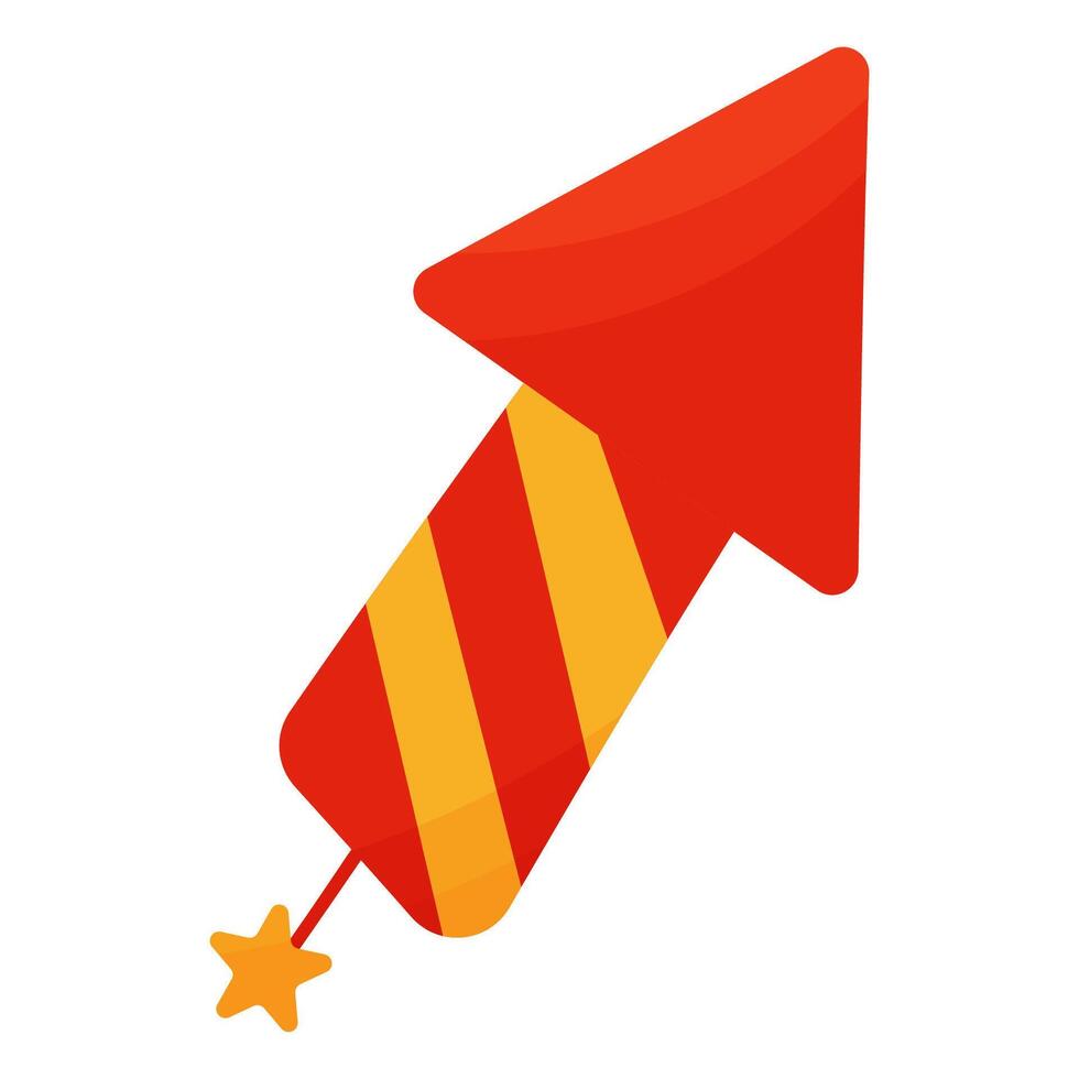 Festive rocket icon Chinese fireworks the holiday vector