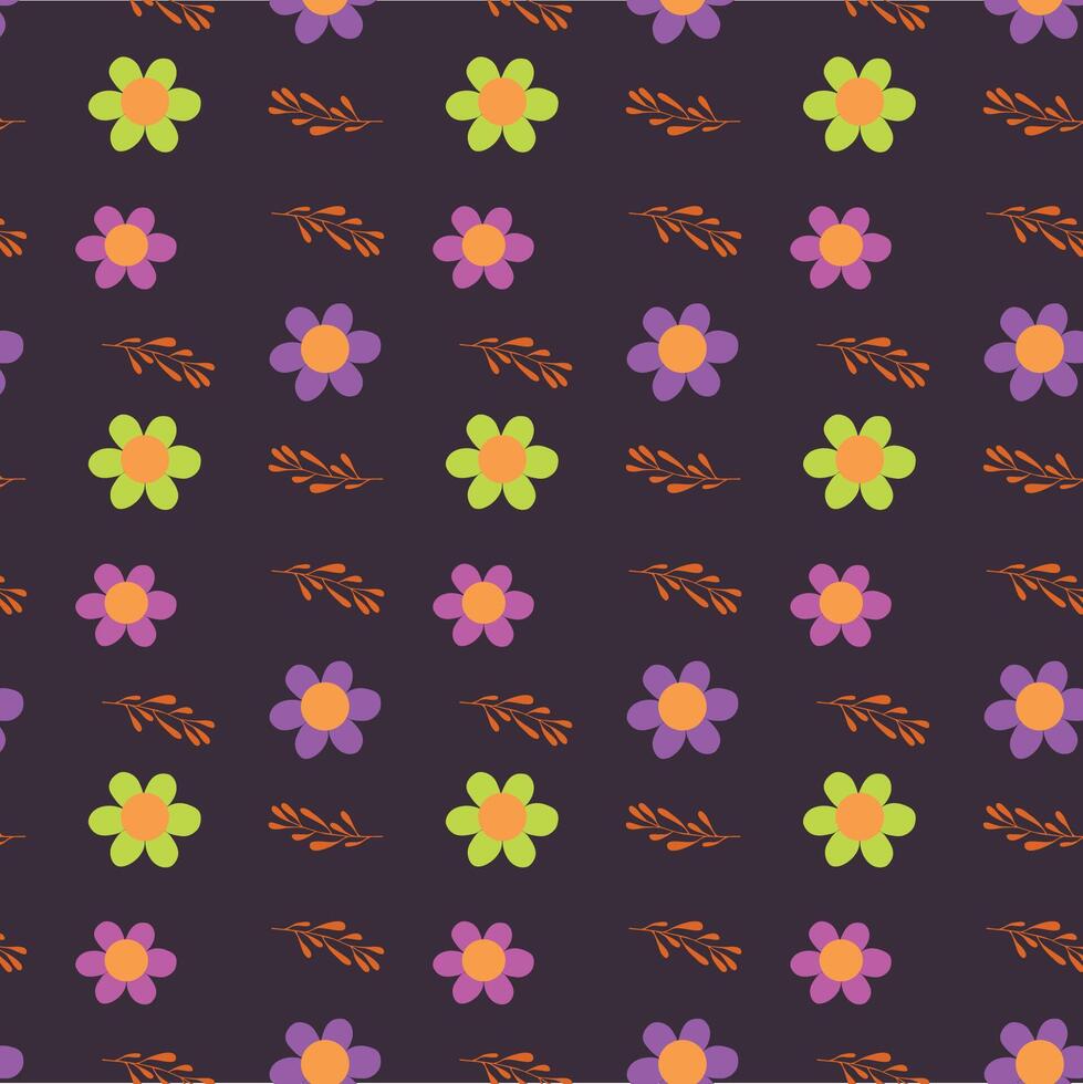 floral seamless hand-drawn pattern vector