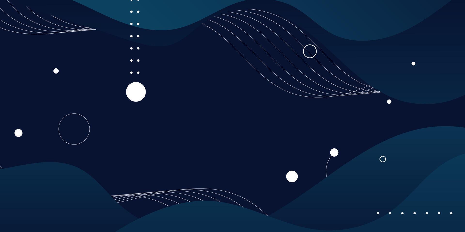 liquid deep blue background with circle element vector