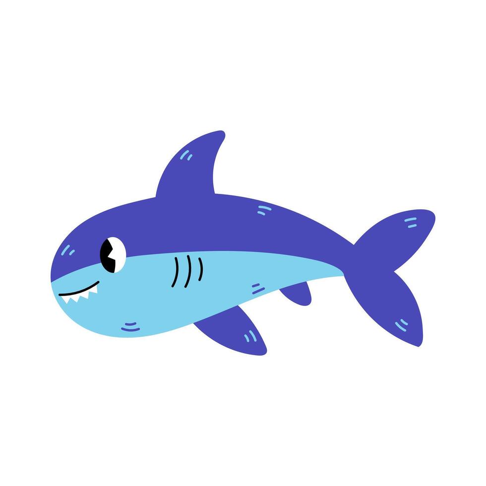 Shark cartoon vector illustration