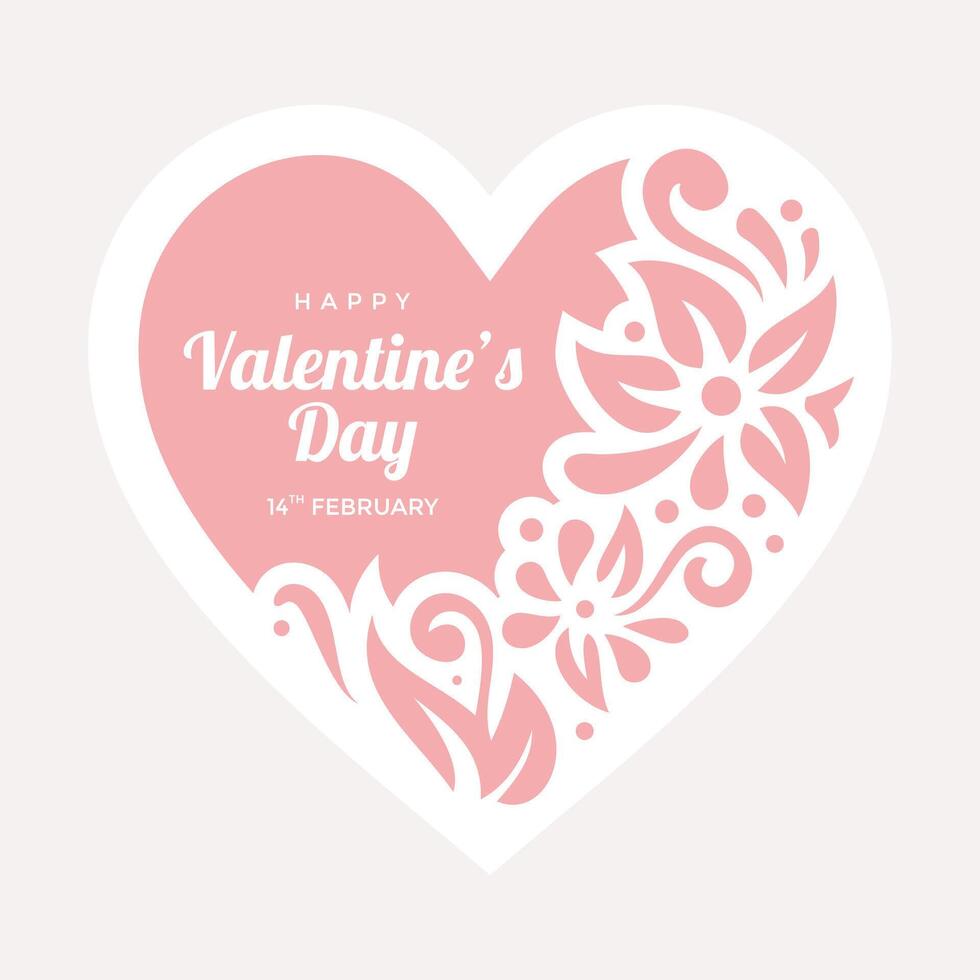 Whimsical Hearts and Seamless Pattern Flowers Valentine's Day Background vector