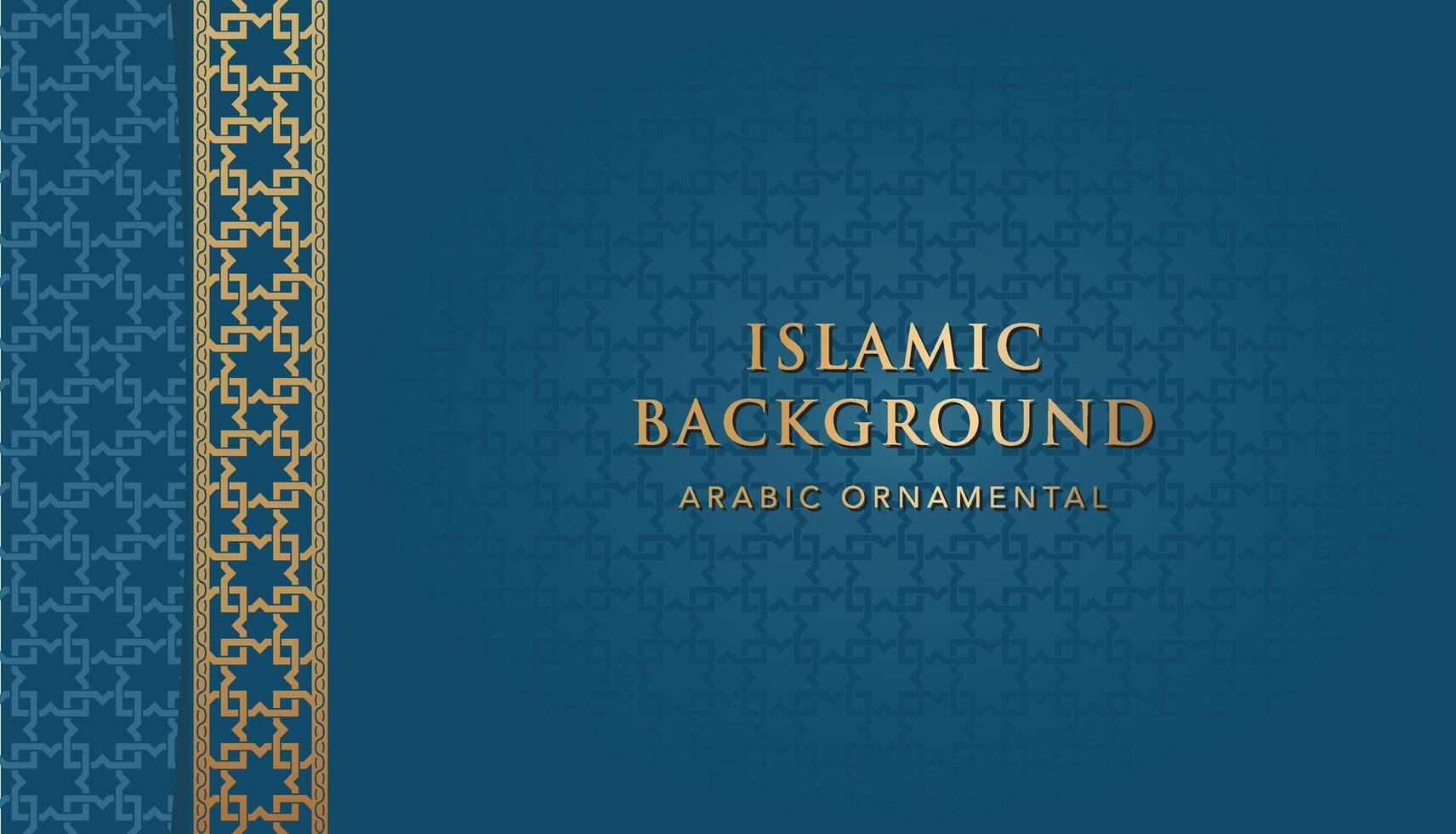 Islamic Ramadan Kareem Eid Mubarak Arabic Luxury Ornamental Background with Islamic Pattern and Decorative Ornament Frame vector