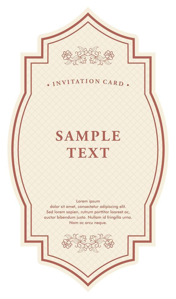 Hand drawn floral background frame vector golden wedding invitation template