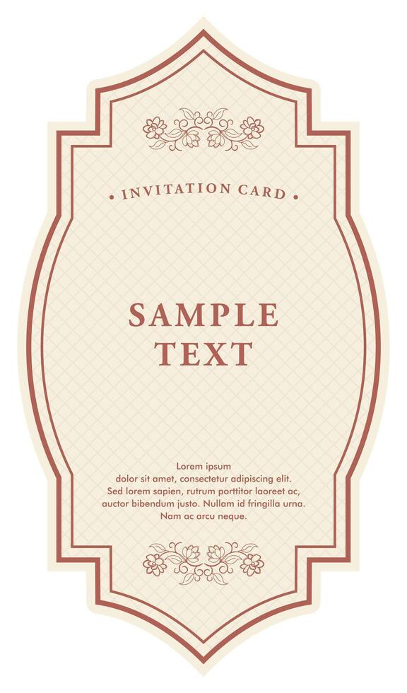 Hand drawn floral background frame vector golden wedding invitation template