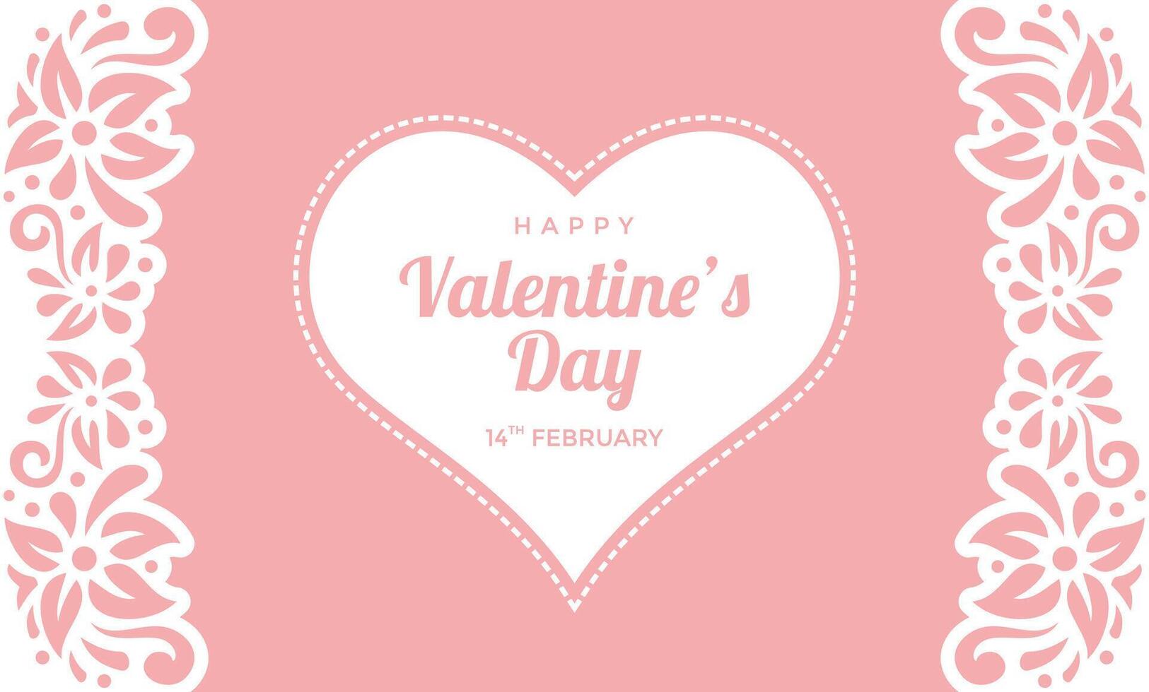 Whimsical Hearts and Seamless Pattern Flowers Valentine's Day Background vector