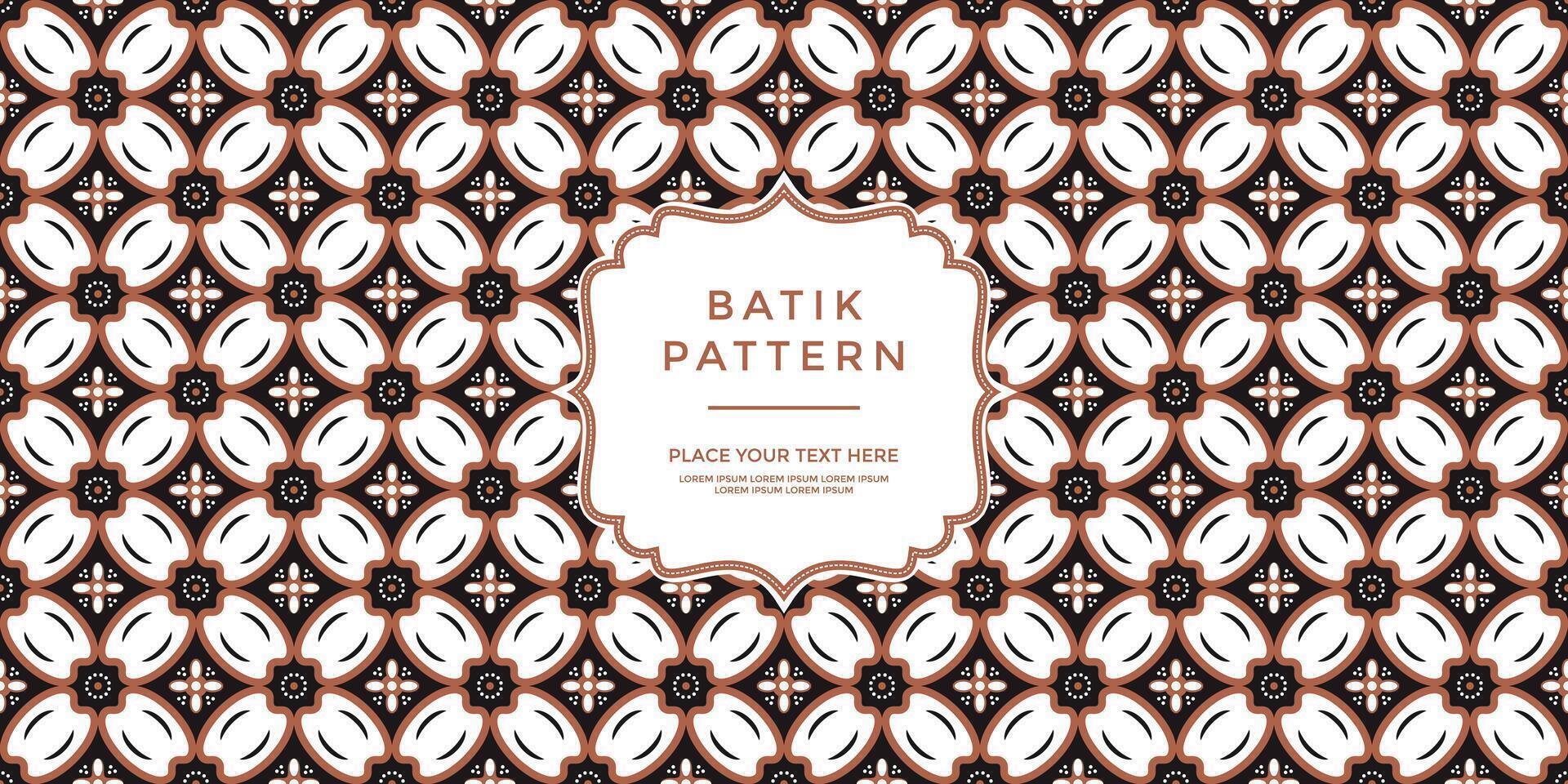 Luxury and elegant vector javanese ethnic batik pattern template