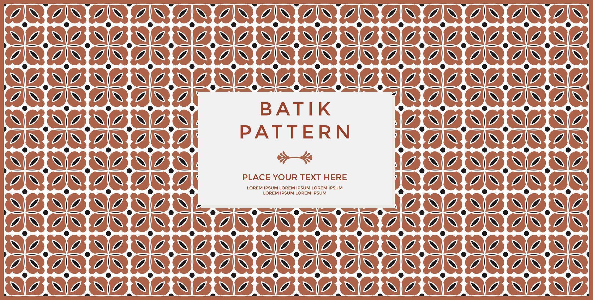 Luxury and elegant vector javanese ethnic batik pattern template