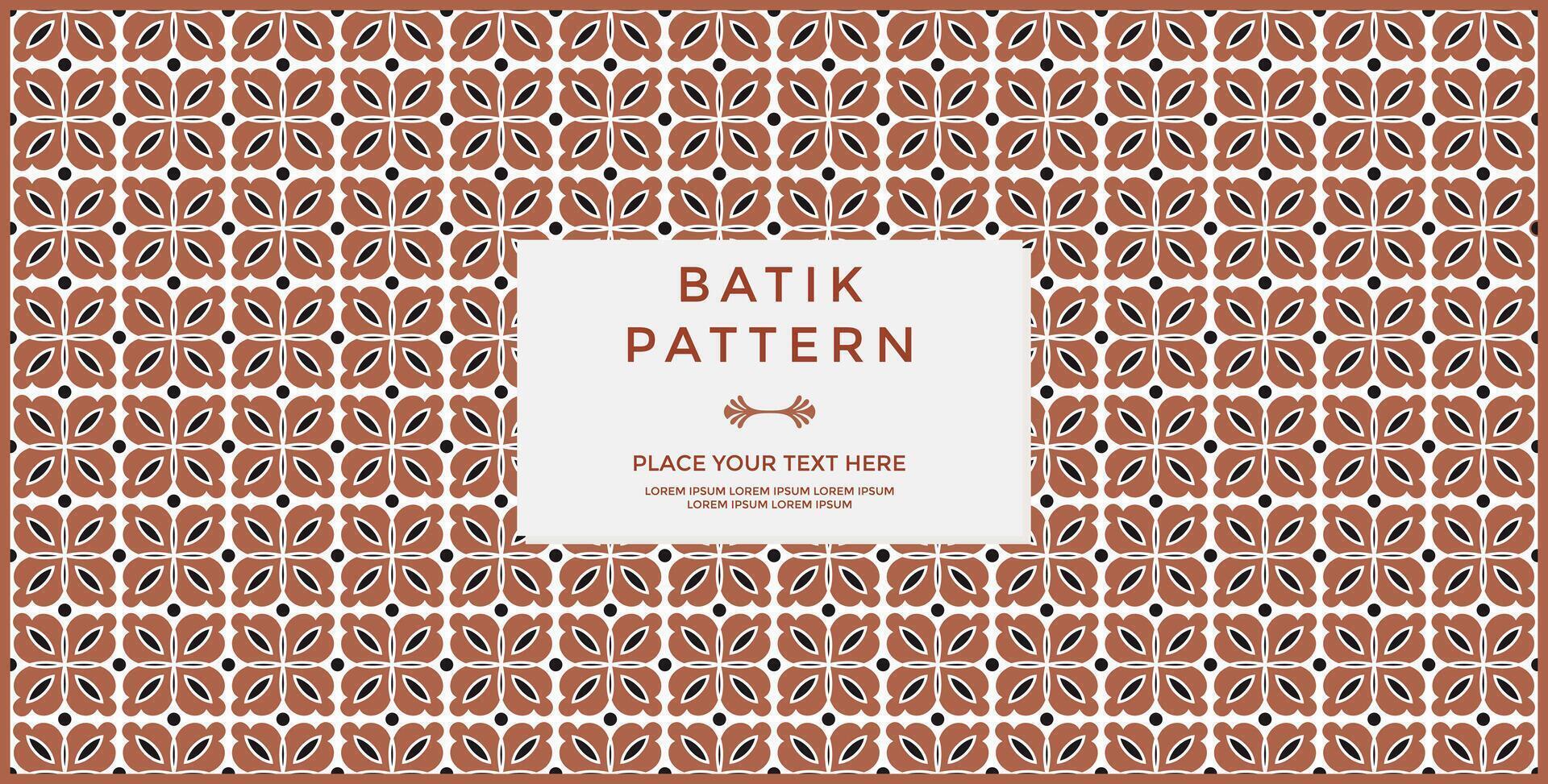 Luxury and elegant vector javanese ethnic batik pattern template