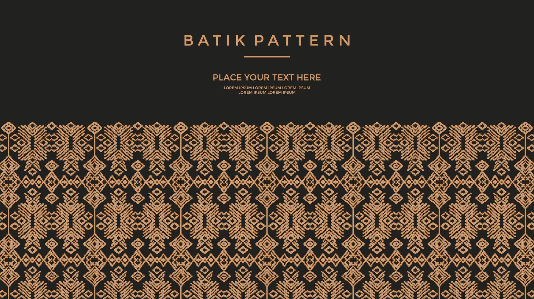 Elegant Black and Gold Background with Gold Border Frame Floral Seamless Pattern vector