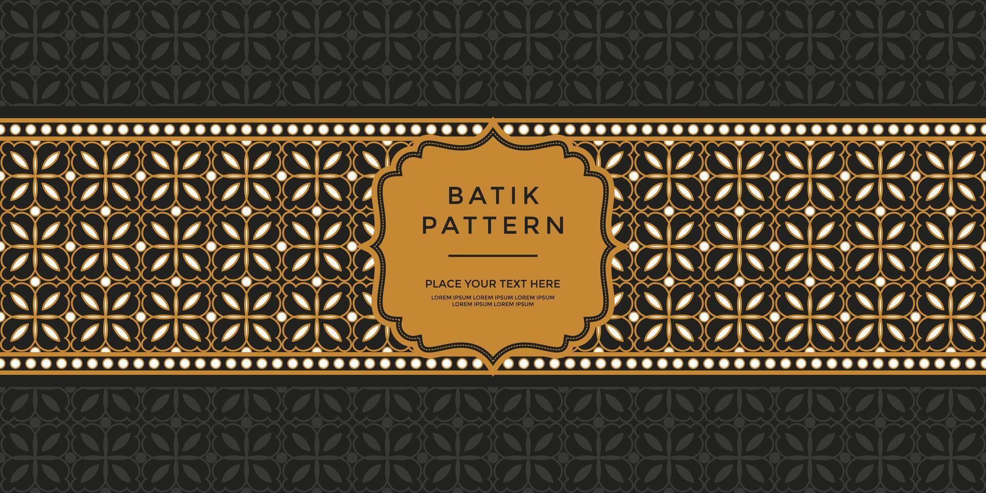 Luxury and elegant vector javanese ethnic batik pattern template