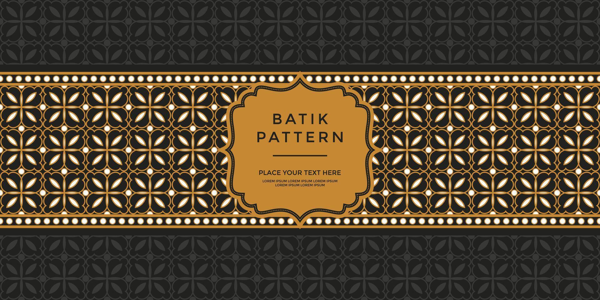 Luxury and elegant vector javanese ethnic batik pattern template