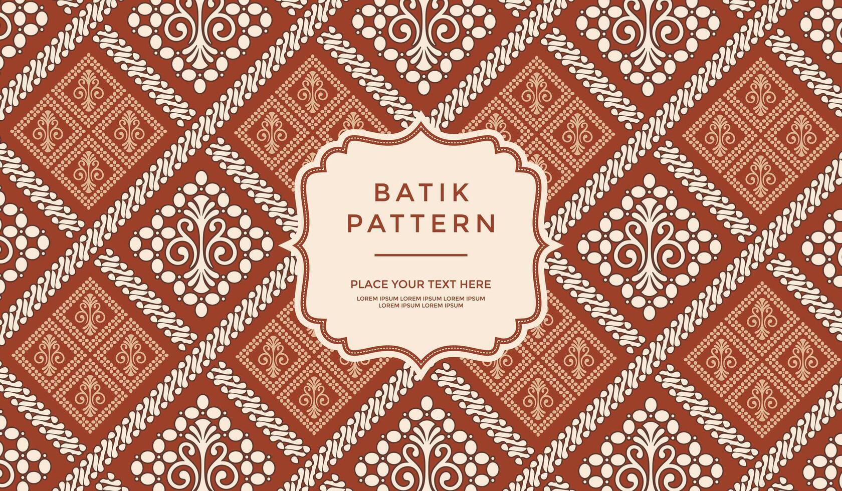 Luxury and elegant vector javanese ethnic batik pattern template