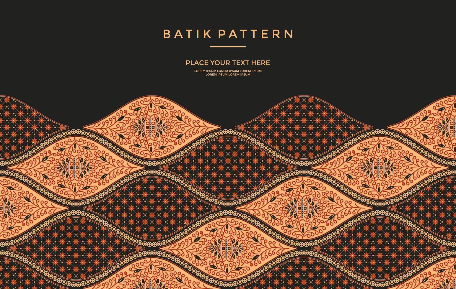 Vector - Luxury and elegant javanese batik Sogan Motif template