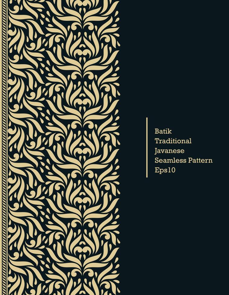 Vector - Luxury and elegant javanese batik Sogan Motif template