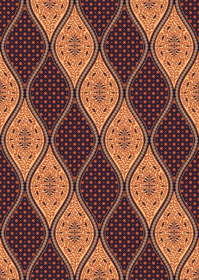 vector - lujo y elegante javanés batik sogan motivo modelo