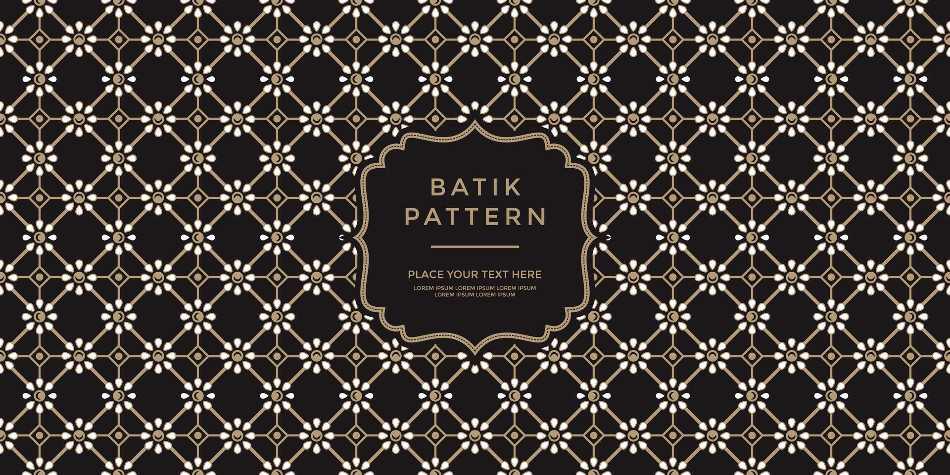 Luxury and elegant vector javanese ethnic batik pattern template