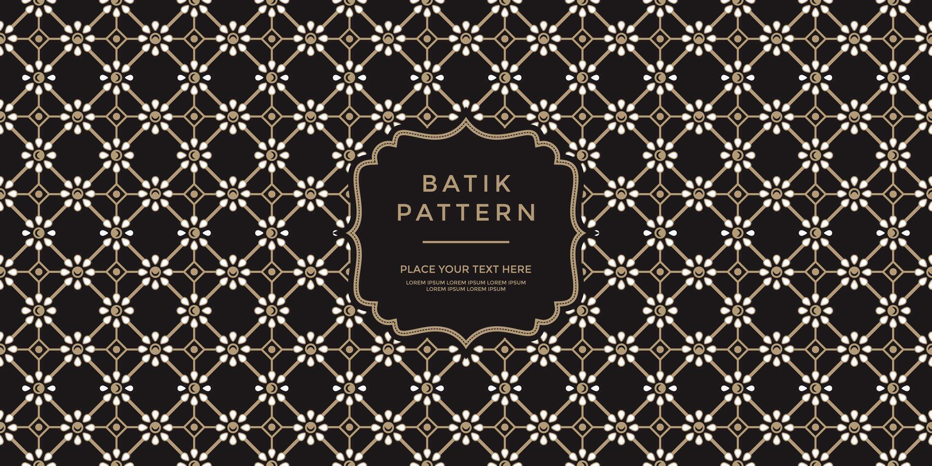 Luxury and elegant vector javanese ethnic batik pattern template