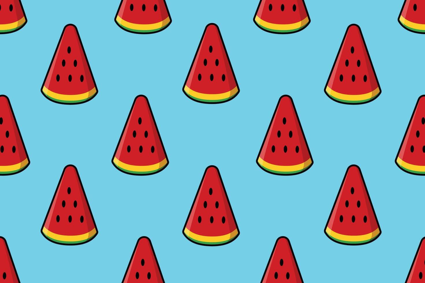 Pattern of watermelon slices. Vector illustration