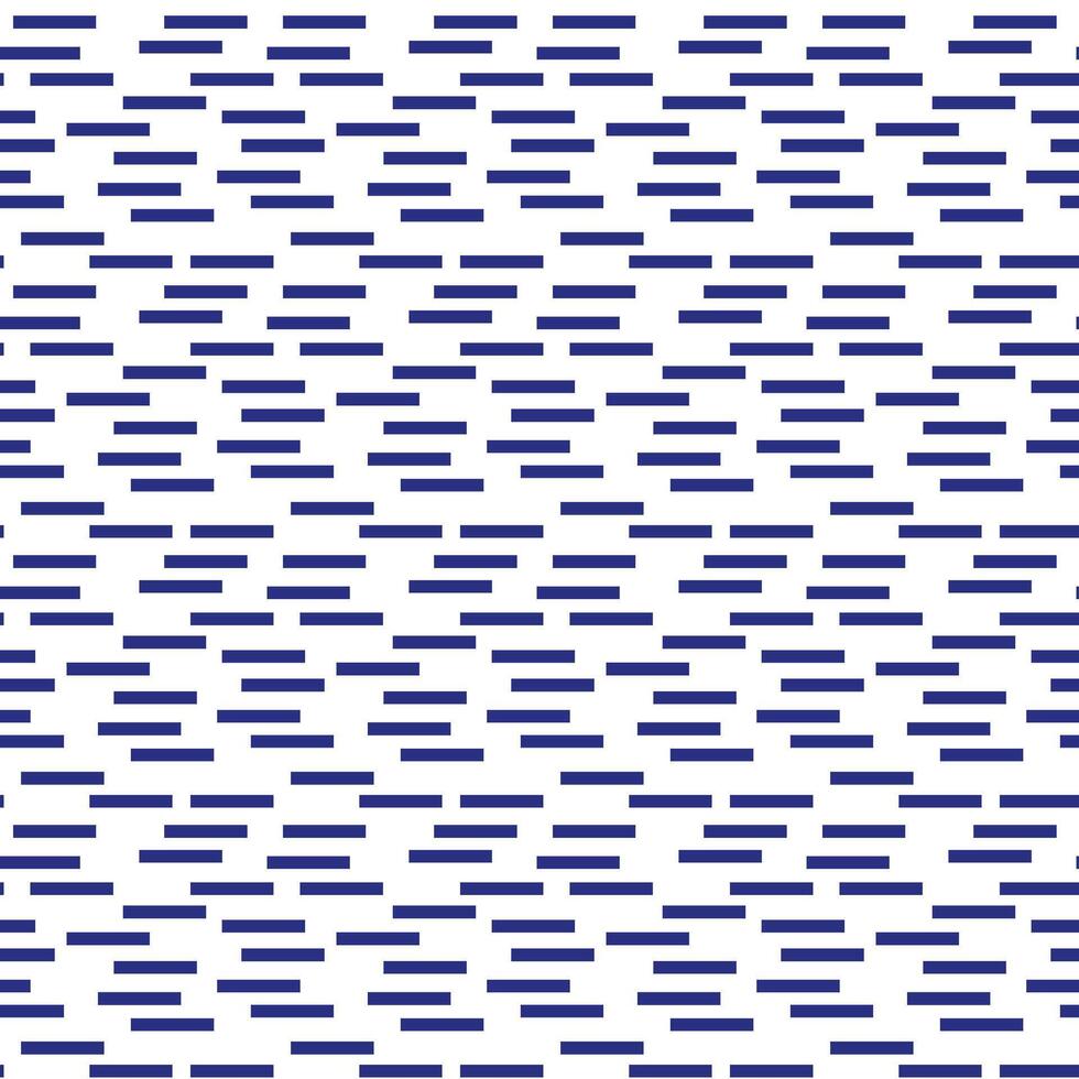 The pattern is an abstract geometry of rectangular elements horizontally. Sticks in one direction on a white background. Simple chaos in a seamless texture. Horizontal blue rain vector