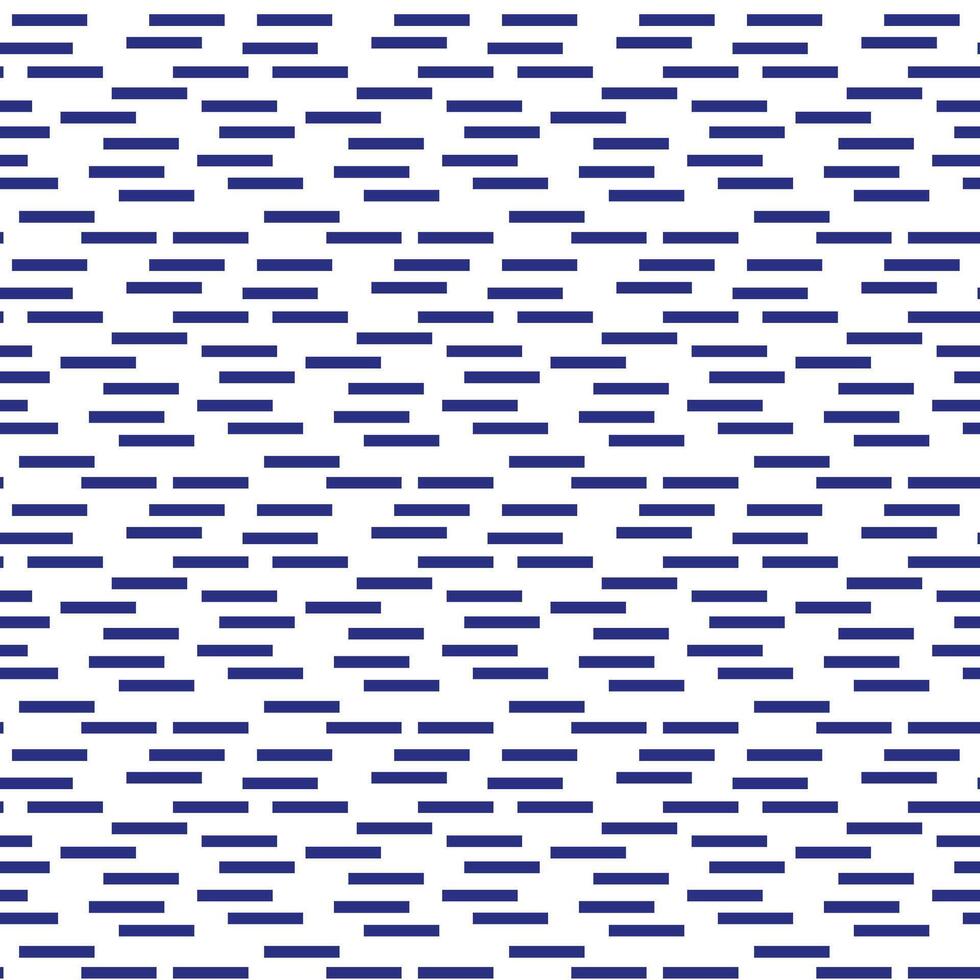 The pattern is an abstract geometry of rectangular elements horizontally. Sticks in one direction on a white background. Simple chaos in a seamless texture. Horizontal blue rain vector