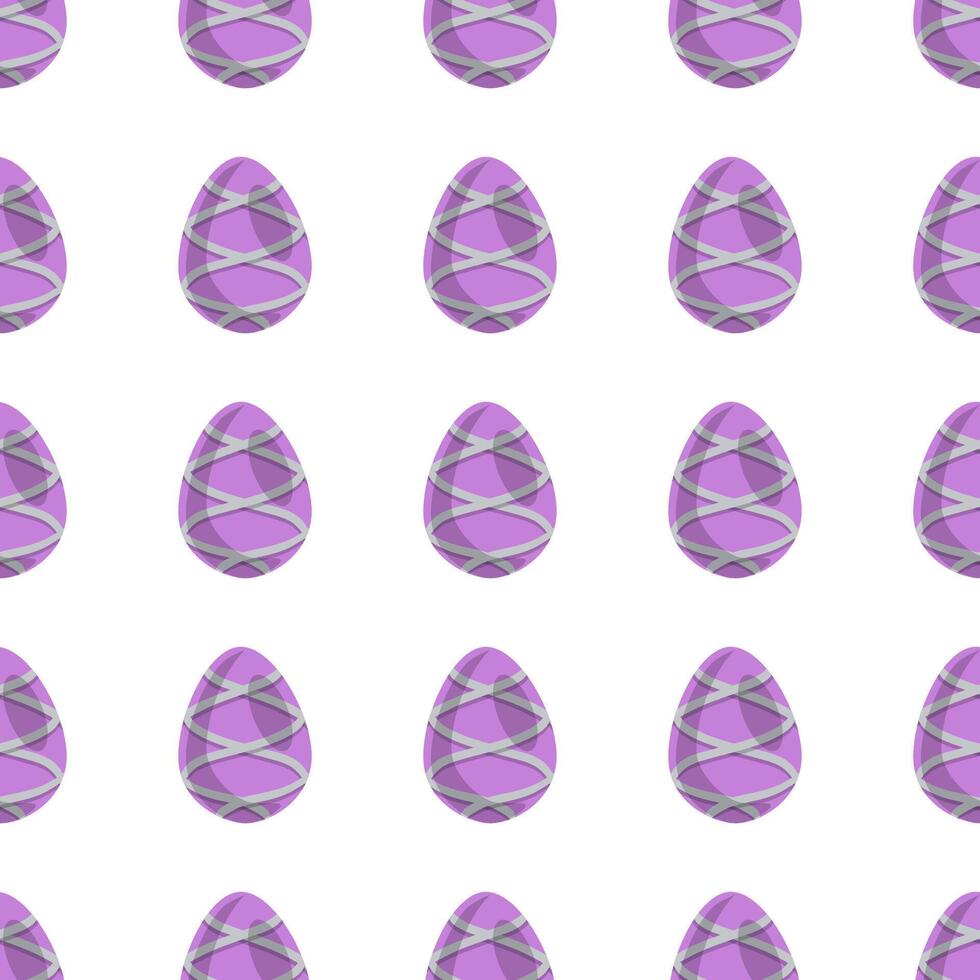 Illustration on theme seamless celebration holiday Easter with hunt colorful bright eggs vector