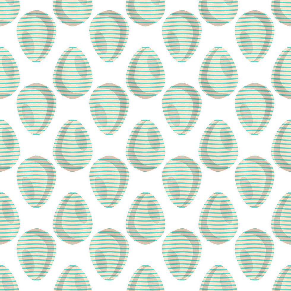 Illustration on theme seamless celebration holiday Easter with hunt colorful bright eggs vector